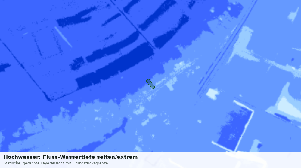 Statische Kartenansicht: Hochwasser: Fluss-Wassertiefe selten/extrem