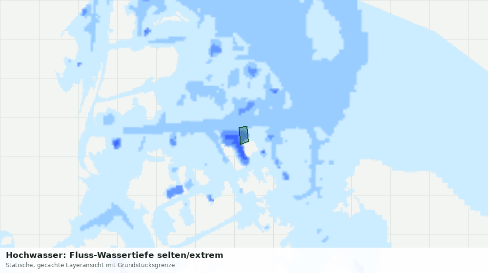 Statische Kartenansicht: Hochwasser: Fluss-Wassertiefe selten/extrem