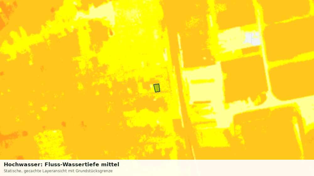 Statische Kartenansicht: Hochwasser: Fluss-Wassertiefe mittel