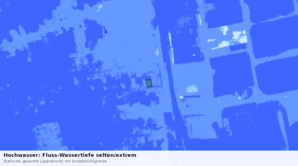 Statische Kartenansicht: Hochwasser: Fluss-Wassertiefe selten/extrem