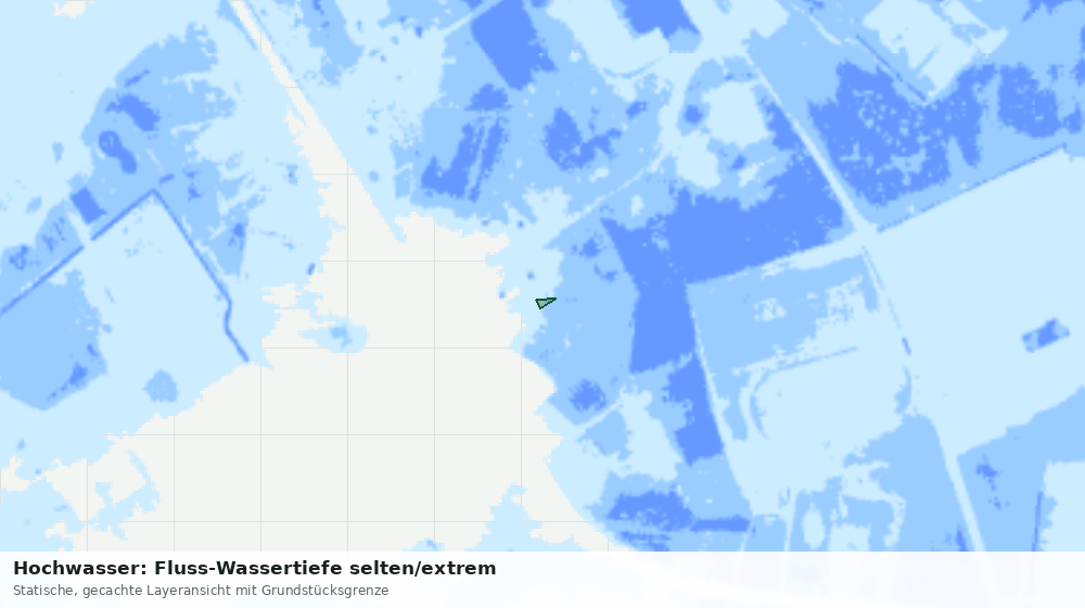 Statische Kartenansicht: Hochwasser: Fluss-Wassertiefe selten/extrem