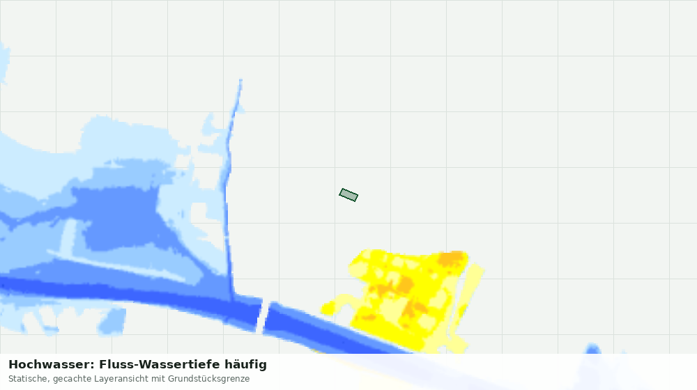 Statische Kartenansicht: Hochwasser: Fluss-Wassertiefe häufig