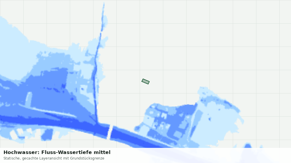 Statische Kartenansicht: Hochwasser: Fluss-Wassertiefe mittel