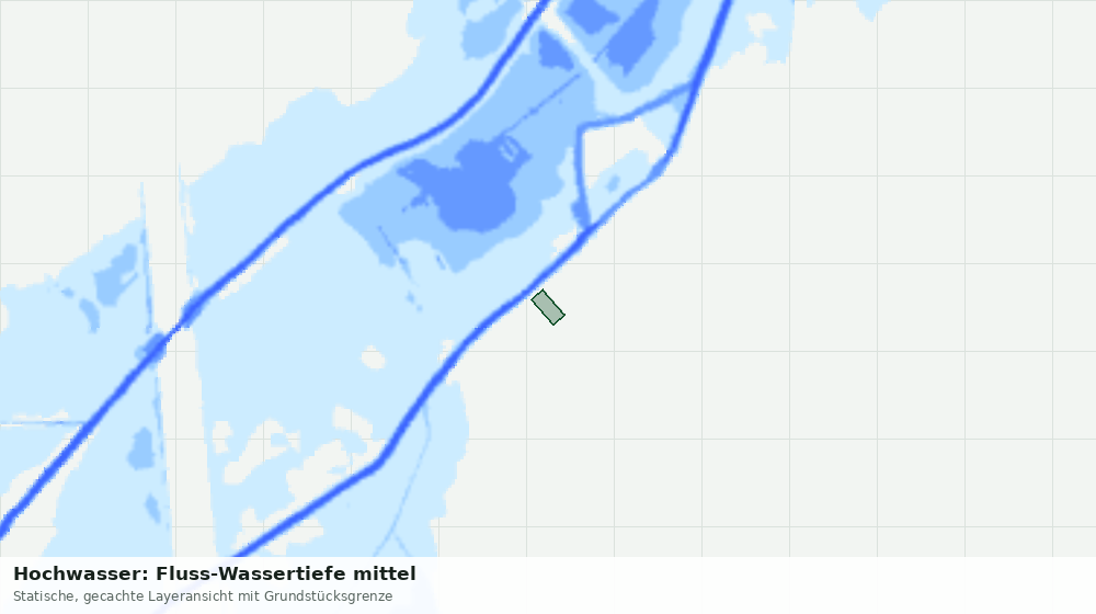 Statische Kartenansicht: Hochwasser: Fluss-Wassertiefe mittel