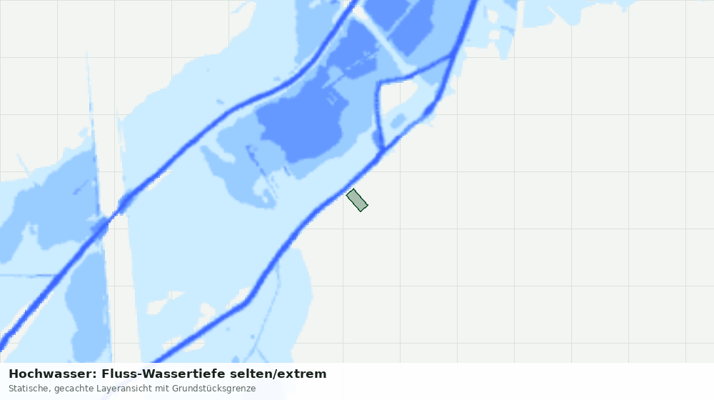 Statische Kartenansicht: Hochwasser: Fluss-Wassertiefe selten/extrem