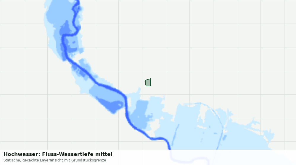 Statische Kartenansicht: Hochwasser: Fluss-Wassertiefe mittel