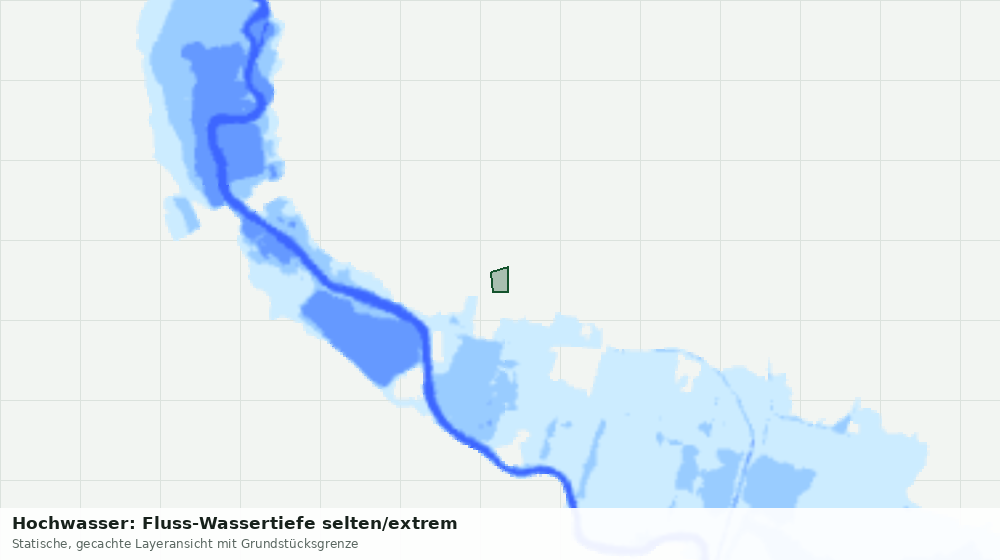 Statische Kartenansicht: Hochwasser: Fluss-Wassertiefe selten/extrem