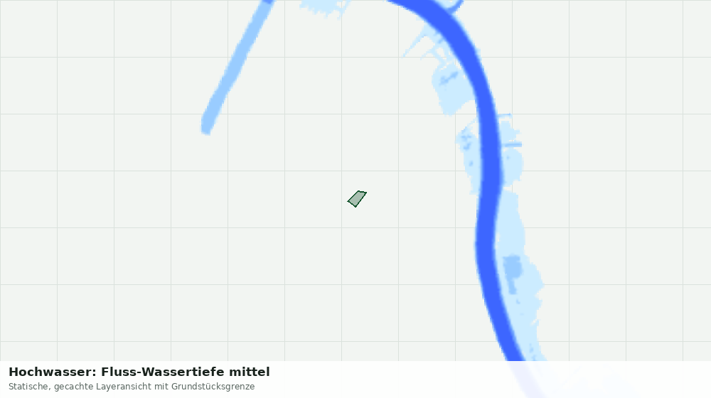 Statische Kartenansicht: Hochwasser: Fluss-Wassertiefe mittel