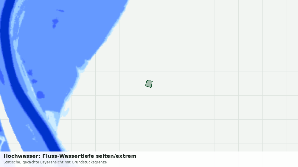 Statische Kartenansicht: Hochwasser: Fluss-Wassertiefe selten/extrem