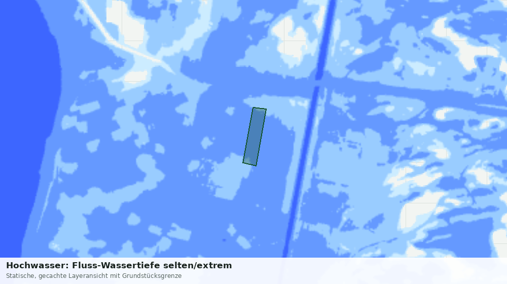 Statische Kartenansicht: Hochwasser: Fluss-Wassertiefe selten/extrem