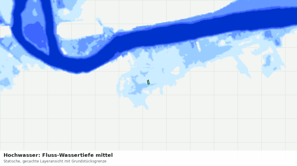 Statische Kartenansicht: Hochwasser: Fluss-Wassertiefe mittel