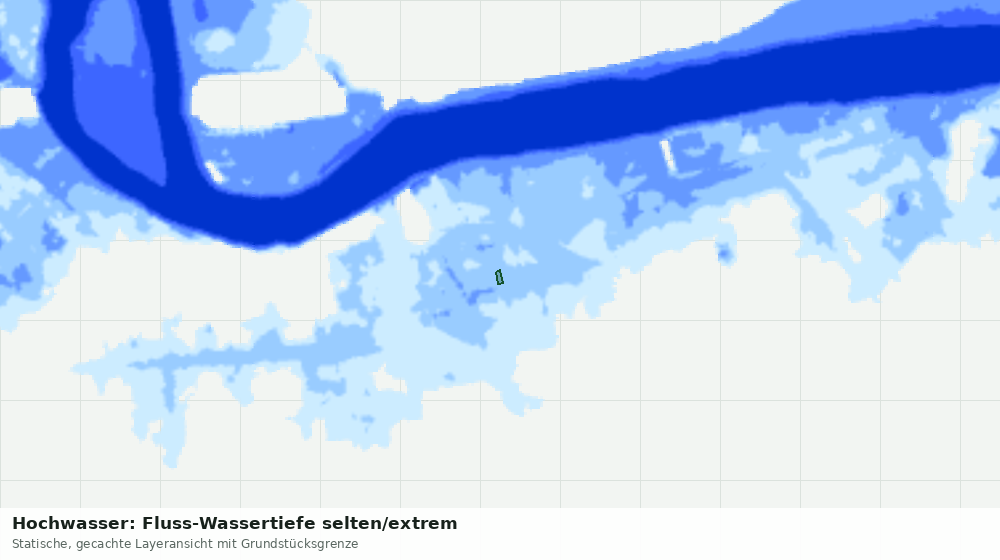 Statische Kartenansicht: Hochwasser: Fluss-Wassertiefe selten/extrem