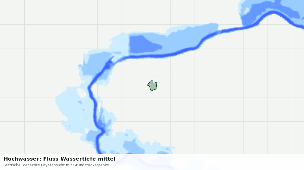 Statische Kartenansicht: Hochwasser: Fluss-Wassertiefe mittel