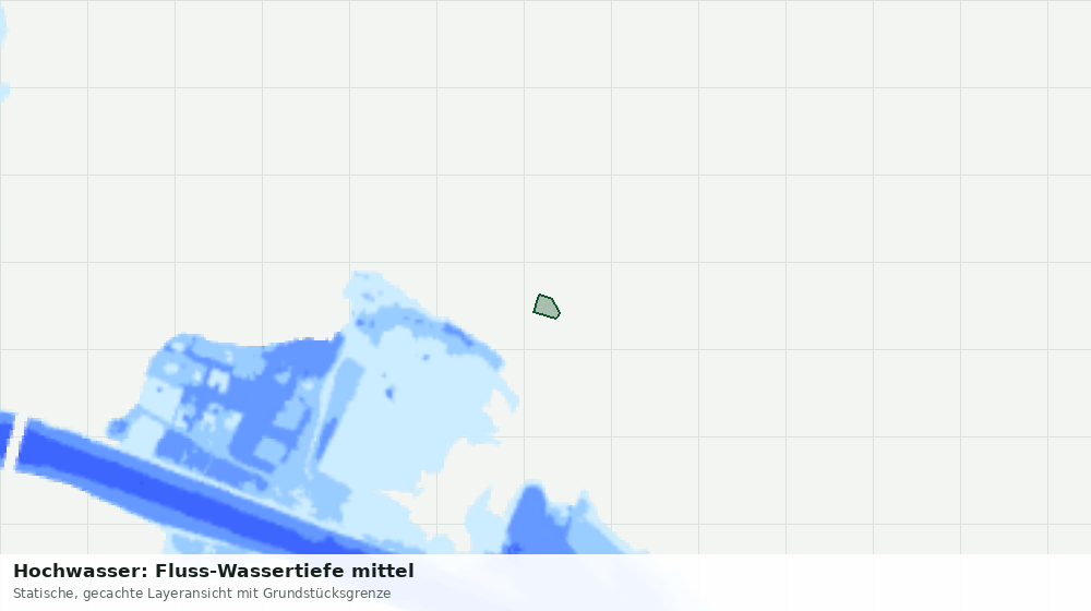 Statische Kartenansicht: Hochwasser: Fluss-Wassertiefe mittel