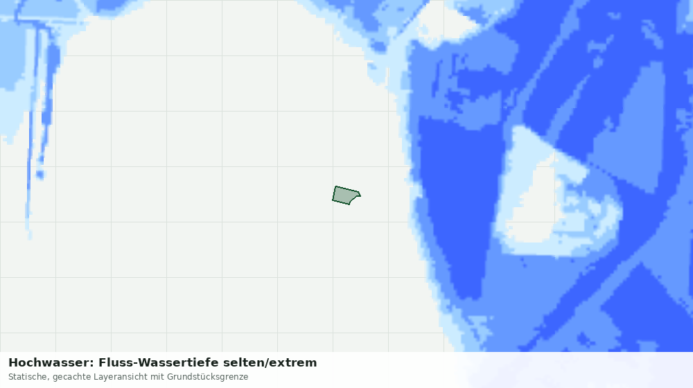Statische Kartenansicht: Hochwasser: Fluss-Wassertiefe selten/extrem
