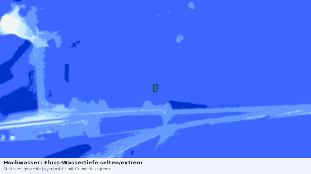 Statische Kartenansicht: Hochwasser: Fluss-Wassertiefe selten/extrem