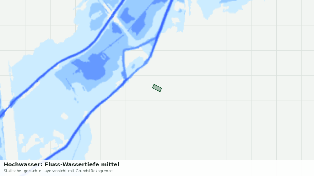 Statische Kartenansicht: Hochwasser: Fluss-Wassertiefe mittel