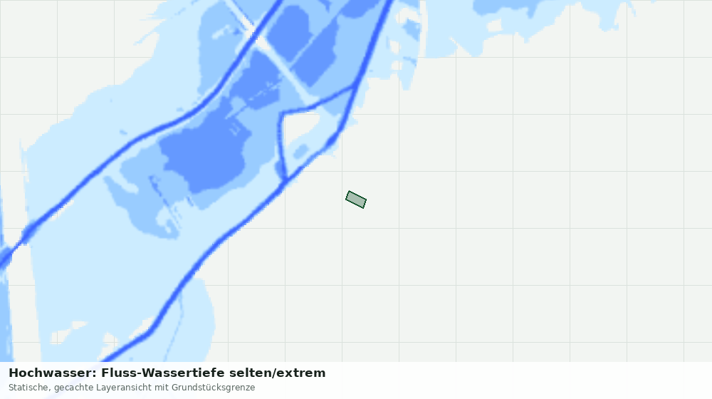Statische Kartenansicht: Hochwasser: Fluss-Wassertiefe selten/extrem