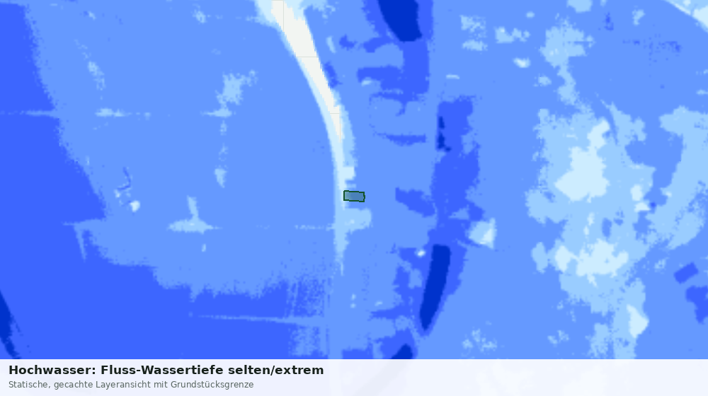 Statische Kartenansicht: Hochwasser: Fluss-Wassertiefe selten/extrem