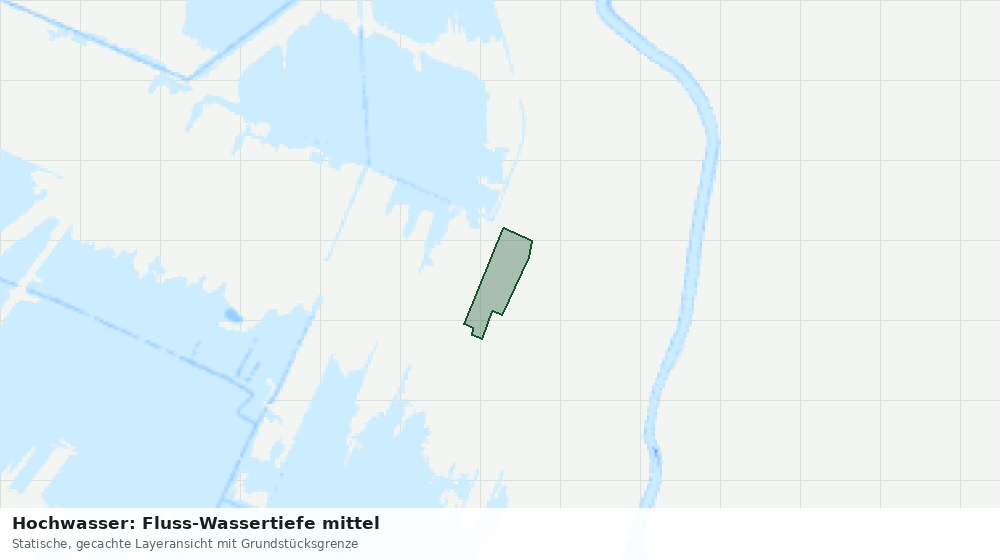 Statische Kartenansicht: Hochwasser: Fluss-Wassertiefe mittel