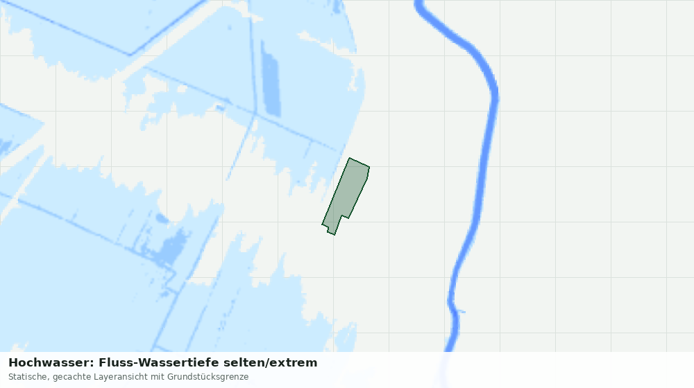 Statische Kartenansicht: Hochwasser: Fluss-Wassertiefe selten/extrem