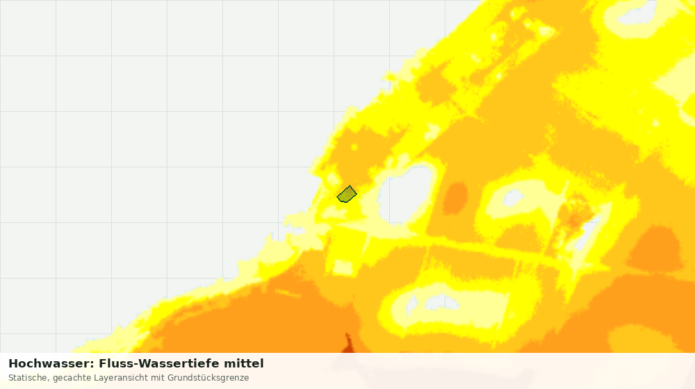 Statische Kartenansicht: Hochwasser: Fluss-Wassertiefe mittel