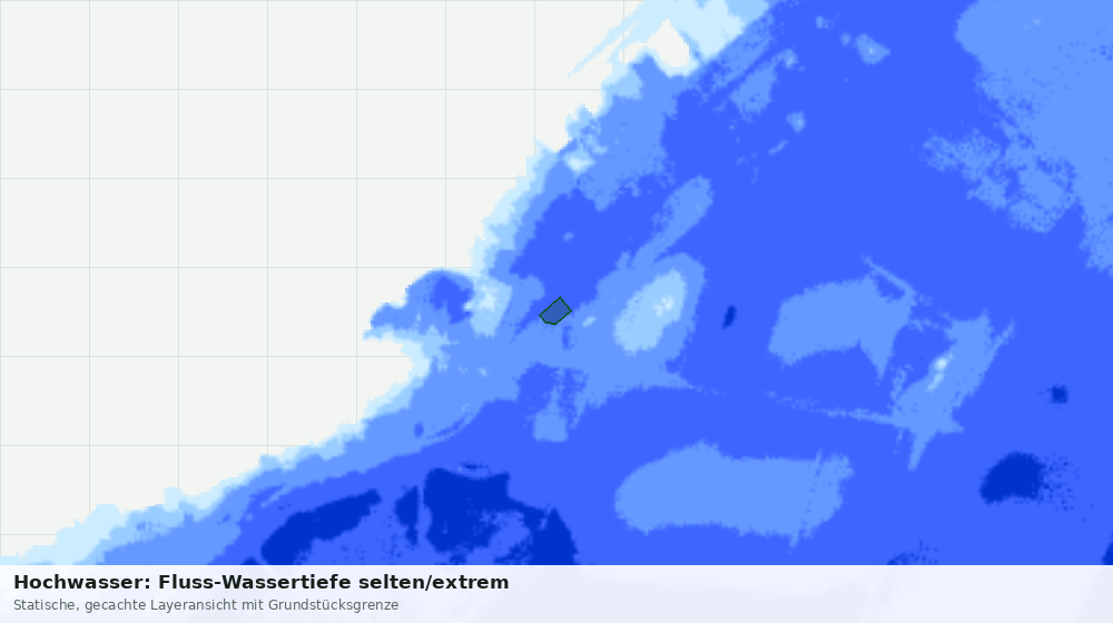 Statische Kartenansicht: Hochwasser: Fluss-Wassertiefe selten/extrem