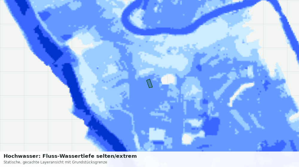 Statische Kartenansicht: Hochwasser: Fluss-Wassertiefe selten/extrem