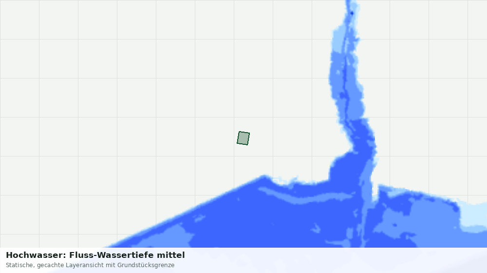 Statische Kartenansicht: Hochwasser: Fluss-Wassertiefe mittel