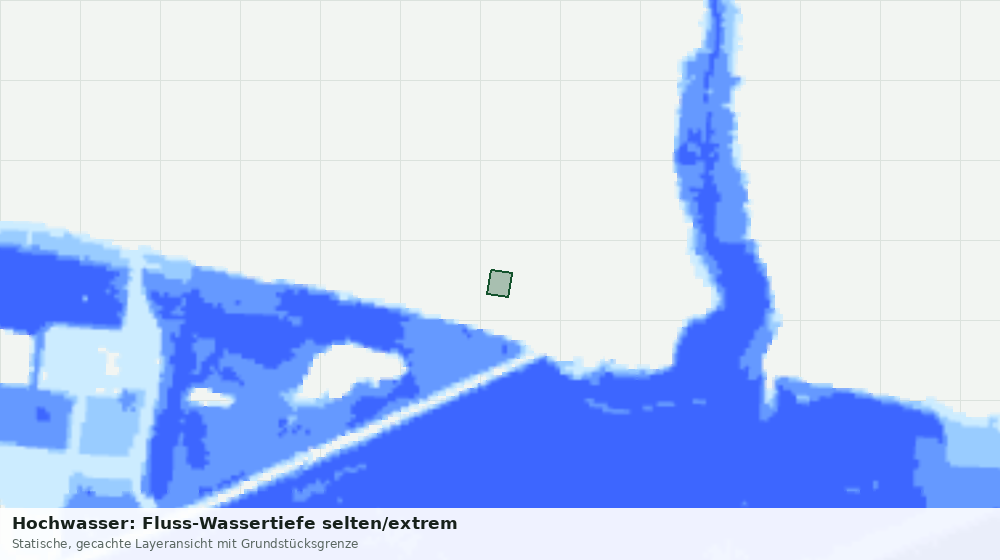 Statische Kartenansicht: Hochwasser: Fluss-Wassertiefe selten/extrem