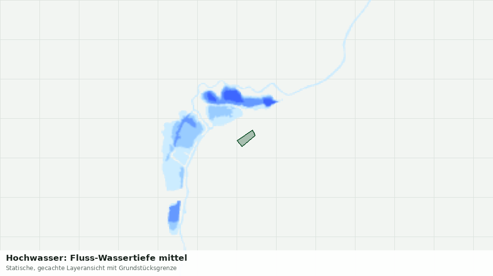Statische Kartenansicht: Hochwasser: Fluss-Wassertiefe mittel