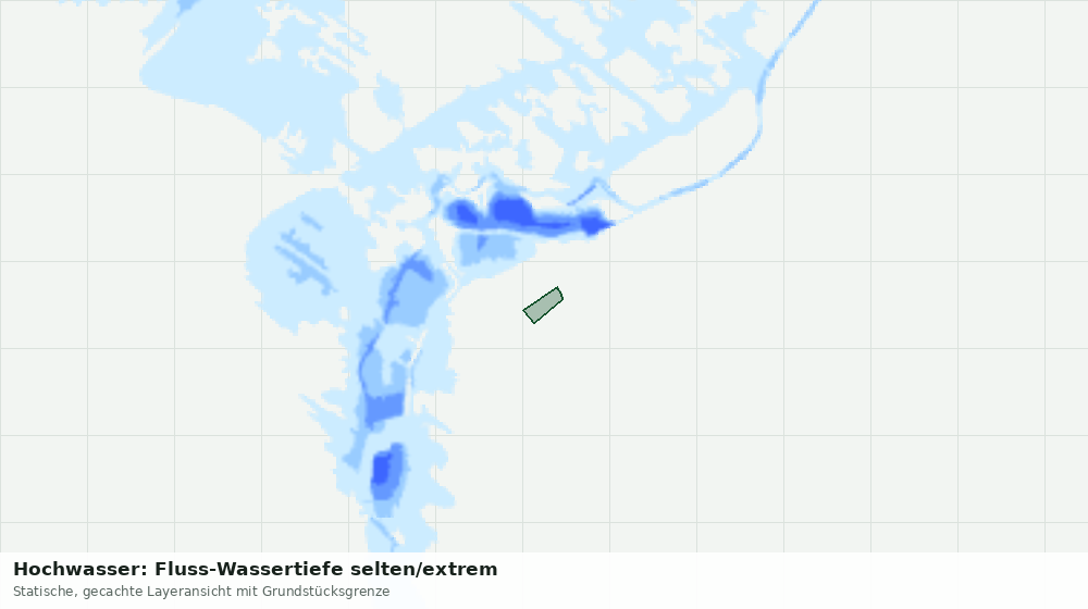Statische Kartenansicht: Hochwasser: Fluss-Wassertiefe selten/extrem