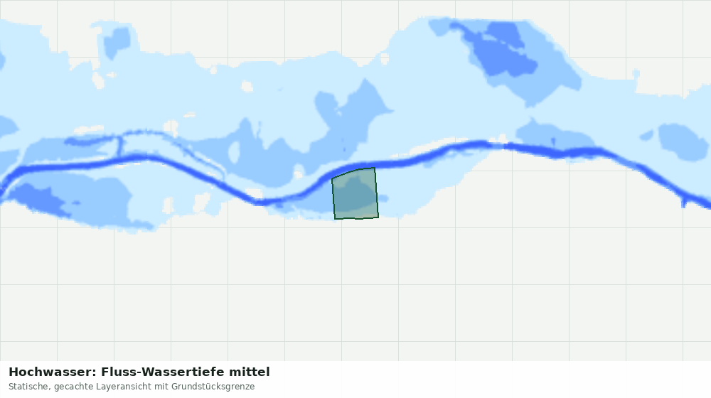 Statische Kartenansicht: Hochwasser: Fluss-Wassertiefe mittel