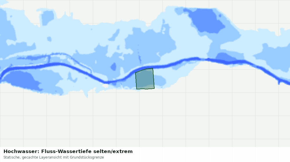 Statische Kartenansicht: Hochwasser: Fluss-Wassertiefe selten/extrem