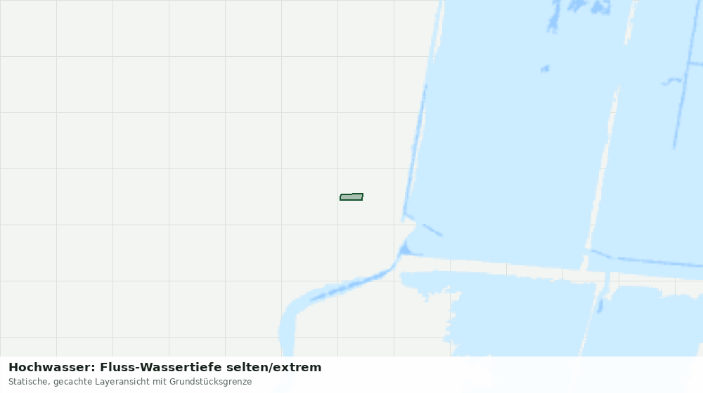 Statische Kartenansicht: Hochwasser: Fluss-Wassertiefe selten/extrem