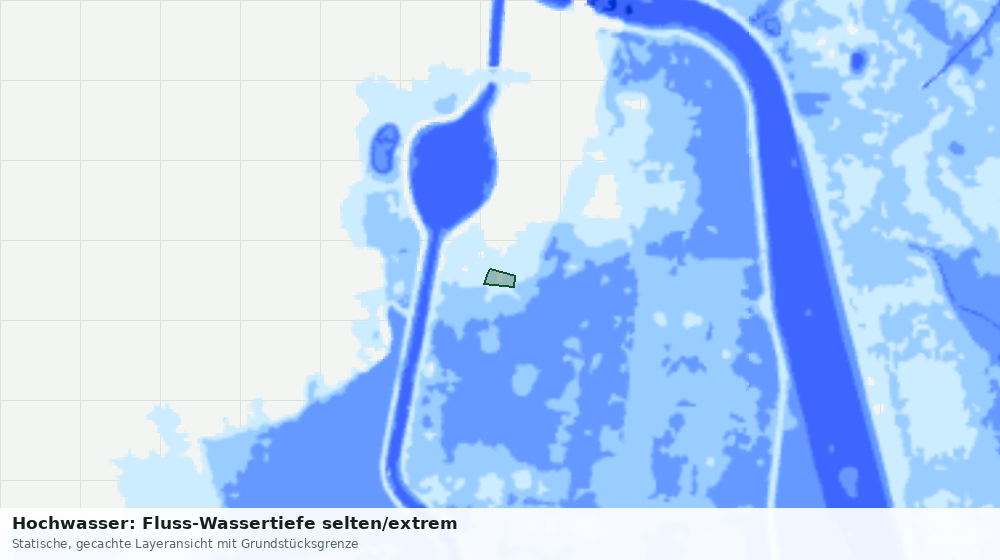 Statische Kartenansicht: Hochwasser: Fluss-Wassertiefe selten/extrem