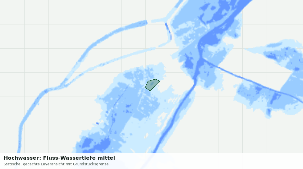 Statische Kartenansicht: Hochwasser: Fluss-Wassertiefe mittel