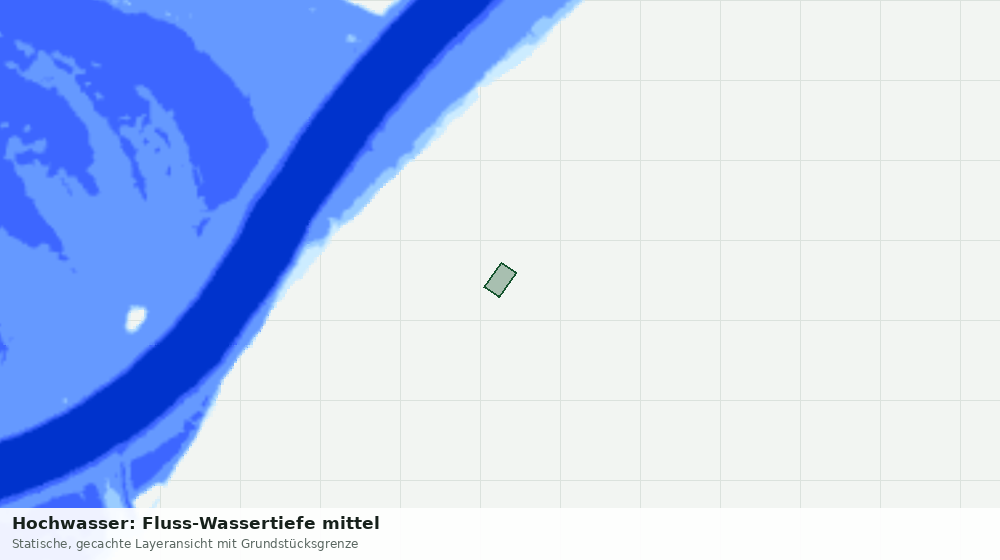 Statische Kartenansicht: Hochwasser: Fluss-Wassertiefe mittel