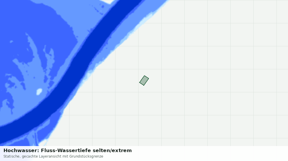 Statische Kartenansicht: Hochwasser: Fluss-Wassertiefe selten/extrem