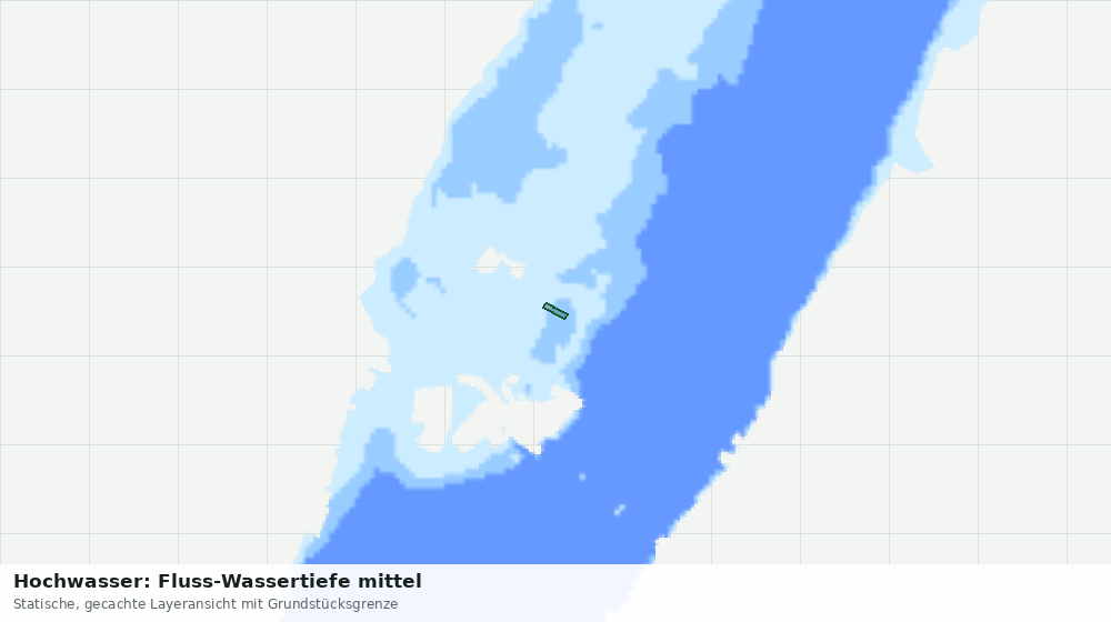 Statische Kartenansicht: Hochwasser: Fluss-Wassertiefe mittel
