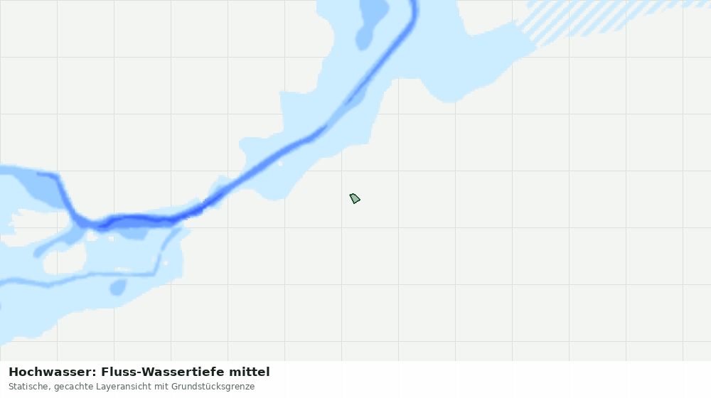 Statische Kartenansicht: Hochwasser: Fluss-Wassertiefe mittel