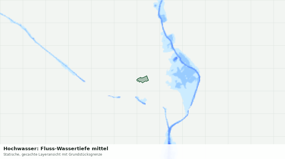 Statische Kartenansicht: Hochwasser: Fluss-Wassertiefe mittel
