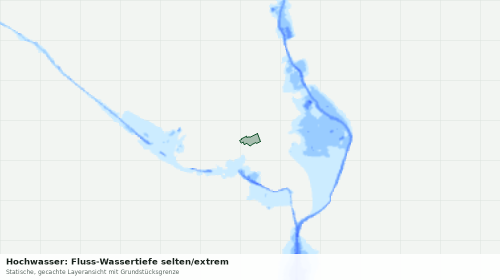 Statische Kartenansicht: Hochwasser: Fluss-Wassertiefe selten/extrem
