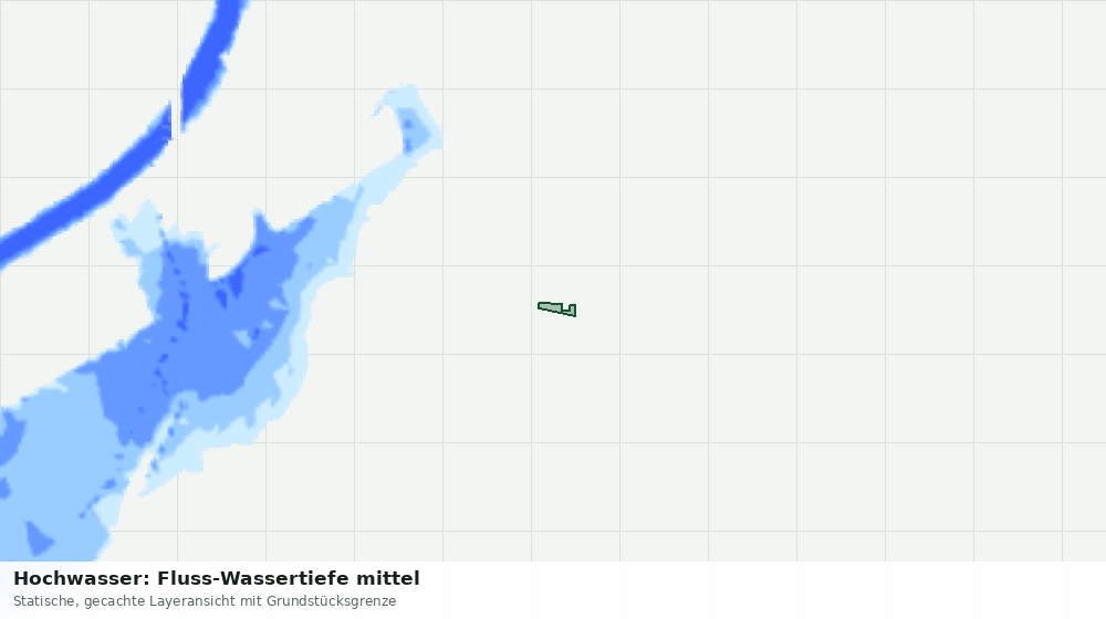 Statische Kartenansicht: Hochwasser: Fluss-Wassertiefe mittel