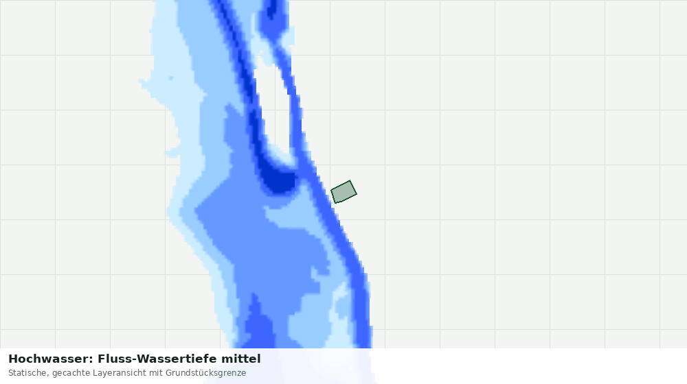 Statische Kartenansicht: Hochwasser: Fluss-Wassertiefe mittel