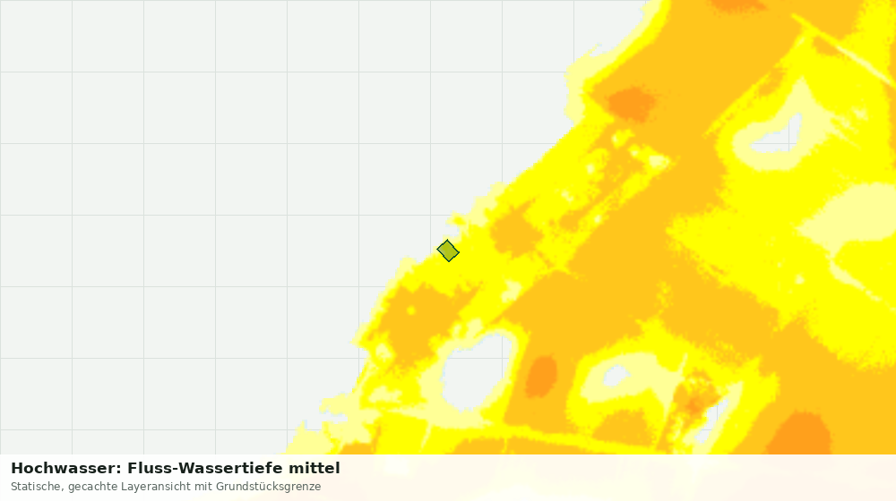 Statische Kartenansicht: Hochwasser: Fluss-Wassertiefe mittel