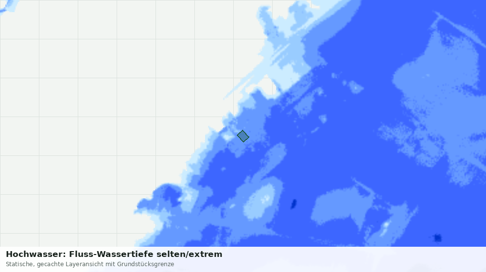 Statische Kartenansicht: Hochwasser: Fluss-Wassertiefe selten/extrem