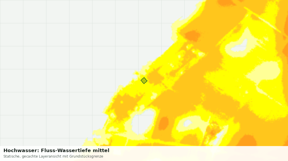 Statische Kartenansicht: Hochwasser: Fluss-Wassertiefe mittel