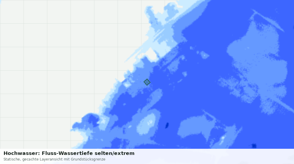 Statische Kartenansicht: Hochwasser: Fluss-Wassertiefe selten/extrem