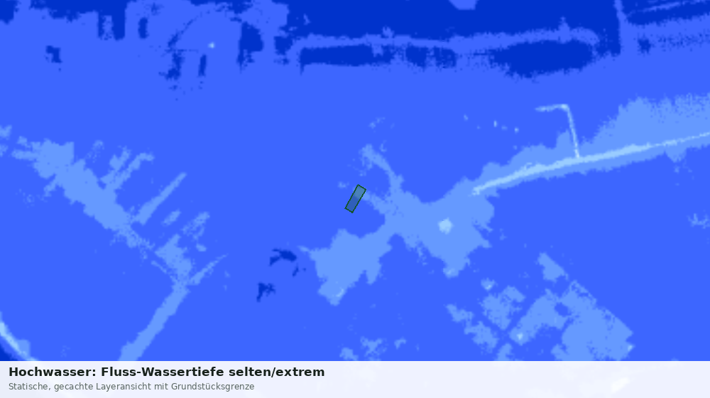 Statische Kartenansicht: Hochwasser: Fluss-Wassertiefe selten/extrem